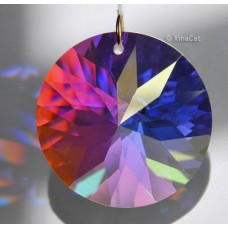 Round Faceted 40mm AB Austrian Crystal Prism SunCatcher 1-1/2 inches   202384873187